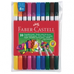 Faber Castell Çift Taraflı Keçeli Kalem 10 Renk