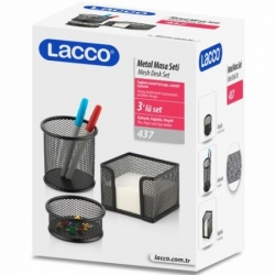 Lacco Metal Masa Seti Kalemlik+Ataşlık 437