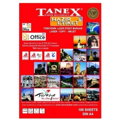 Tanex A4 Lazer Etiket 100 Sayfalı Paket